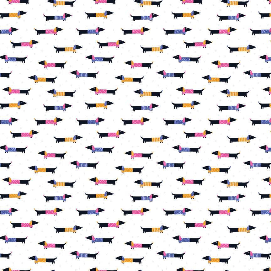 Dotted Dachshund Pattern Acrylic Sheets - CMB Pattern Acrylic
